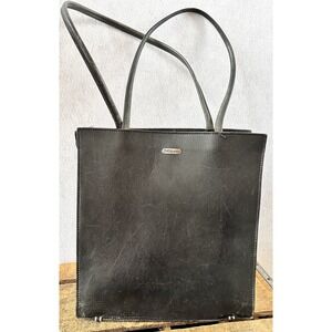Overland Purse Shoulder Bag Black Leather Travel Business